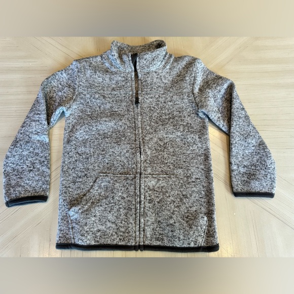 NWOT - Toddler Boy Jumping Beans® Grey/Black Sweaterfleece Zip Jacket - Size 3T - Picture 2 of 9
